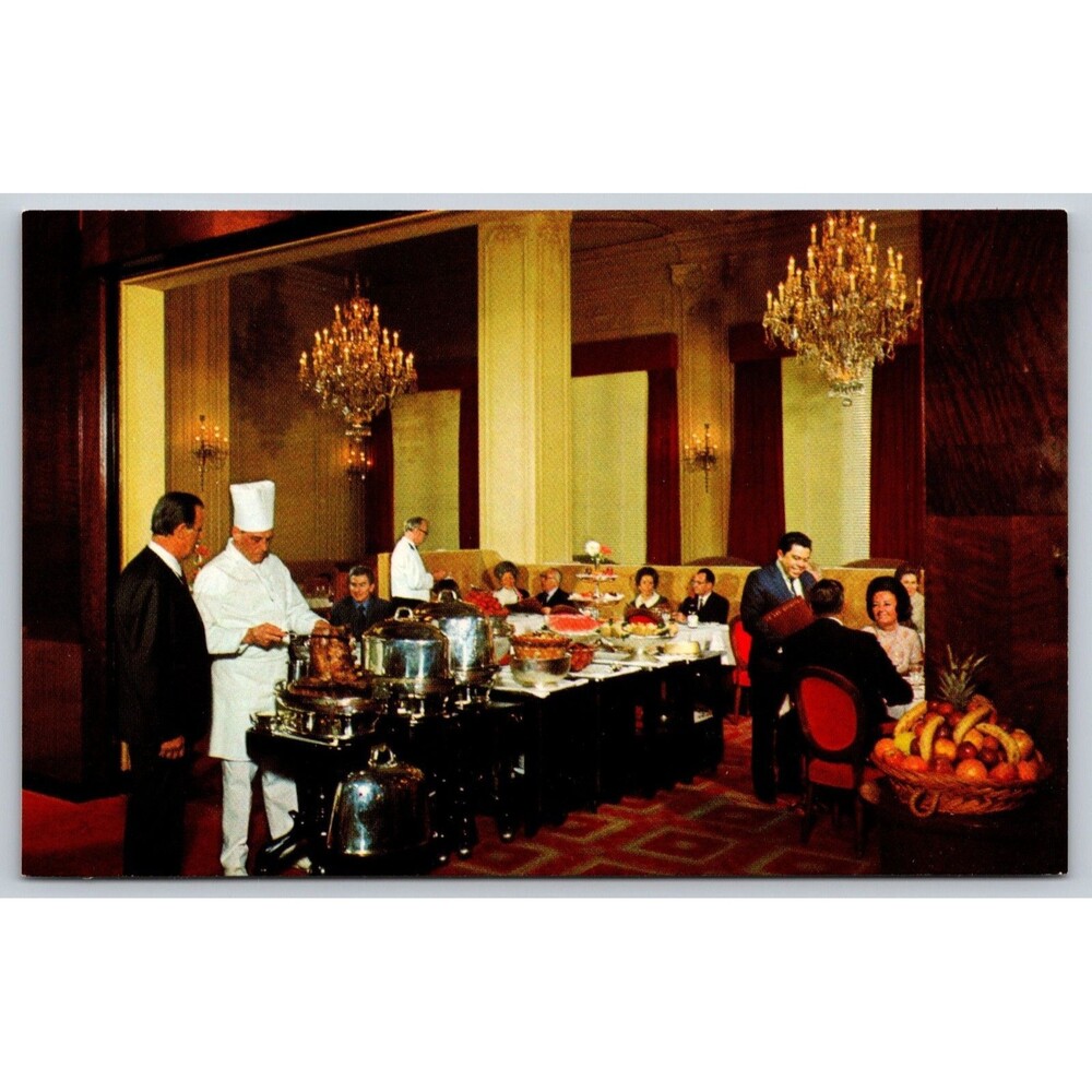 Vintage Postcard Clift Hotel Redwood Room San Francisco California CA Unposted